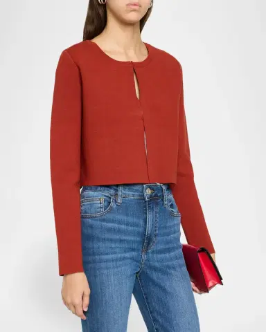Elie Tahari The Kailany Cropped Knit Sweater | Thumbnail 4 Elie Tahari The Kailany Cropped Knit Sweater | Thumbnail 4