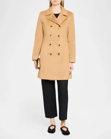 Sofia Cashmere Double-Breasted Cashmere Peacoat | Thumbnail 2 Sofia Cashmere Double-Breasted Cashmere Peacoat | Thumbnail 2
