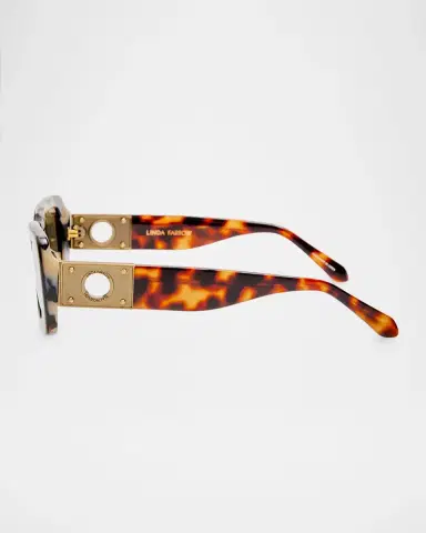 Linda Farrow Belle 54MM Rectangular Sunglasses | Thumbnail 2 Linda Farrow Belle 54MM Rectangular Sunglasses | Thumbnail 2