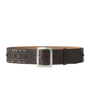 Ralph Lauren Collection Studded Washed Leather Wide Belt | Thumbnail 1 Ralph Lauren Collection Studded Washed Leather Wide Belt | Thumbnail 1