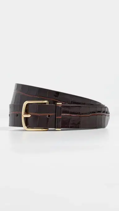 Vince Ellie Leather Croc Belt | Thumbnail 2 Vince Ellie Leather Croc Belt | Thumbnail 2