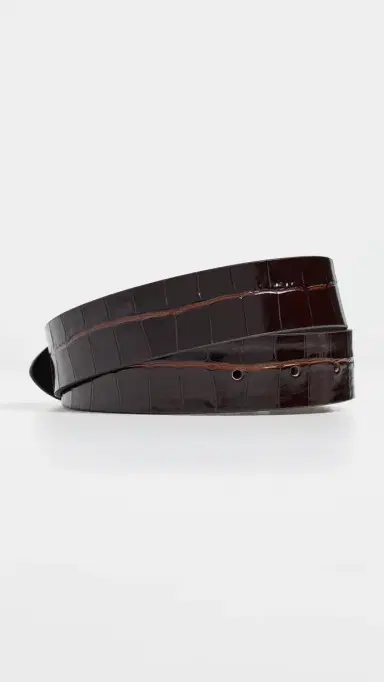 Vince Ellie Leather Croc Belt | Thumbnail 4 Vince Ellie Leather Croc Belt | Thumbnail 4