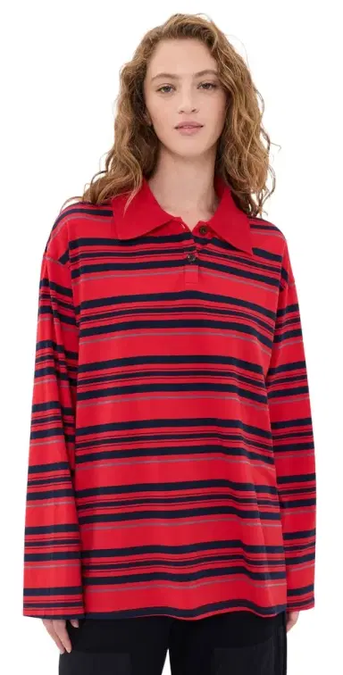 VRG GRL Kinsley Stripe Polo | Thumbnail 1 VRG GRL Kinsley Stripe Polo | Thumbnail 1