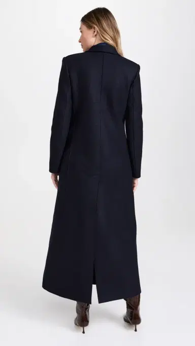 Harris Wharf London Women Long Double Breasted Tailored Coat Pressed Wool | Thumbnail 3 Harris Wharf London Women Long Double Breasted Tailored Coat Pressed Wool | Thumbnail 3