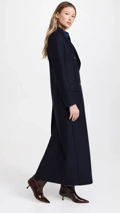 Harris Wharf London Women Long Double Breasted Tailored Coat Pressed Wool | Thumbnail 4 Harris Wharf London Women Long Double Breasted Tailored Coat Pressed Wool | Thumbnail 4