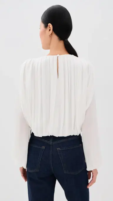 Simkhai Frida Silk Blouse | Thumbnail 3 Simkhai Frida Silk Blouse | Thumbnail 3