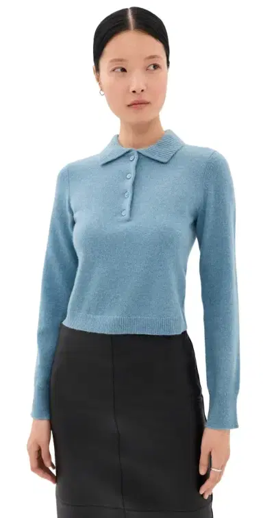 Simkhai Constance Long Sleeve Polo | Thumbnail 1 Simkhai Constance Long Sleeve Polo | Thumbnail 1