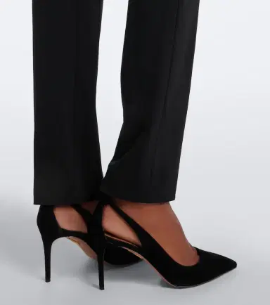 Carolina Herrera Floral-appliqué wool-blend leggings | Thumbnail 5 Carolina Herrera Floral-appliqué wool-blend leggings | Thumbnail 5