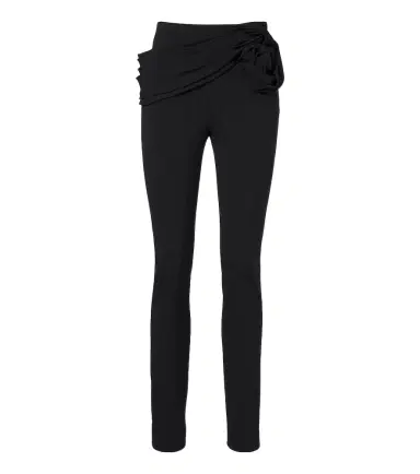 Carolina Herrera Floral-appliqué wool-blend leggings | Thumbnail 1 Carolina Herrera Floral-appliqué wool-blend leggings | Thumbnail 1