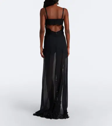 Dolce & Gabbana Lace-trimmed silk and and cotton-blend gown | Thumbnail 5 Dolce & Gabbana Lace-trimmed silk and and cotton-blend gown | Thumbnail 5