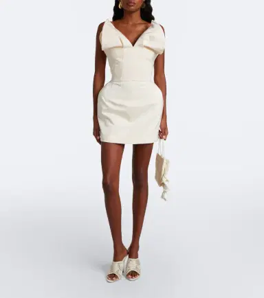 Magda Butrym Draped cotton and silk corset dress | Thumbnail 2 Magda Butrym Draped cotton and silk corset dress | Thumbnail 2