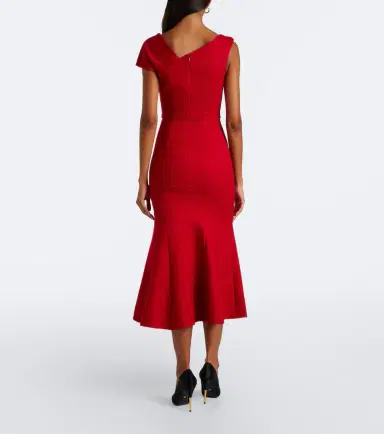 Roland Mouret Belted asymmetric bouclé cocktail dress | Thumbnail 3 Roland Mouret Belted asymmetric bouclé cocktail dress | Thumbnail 3