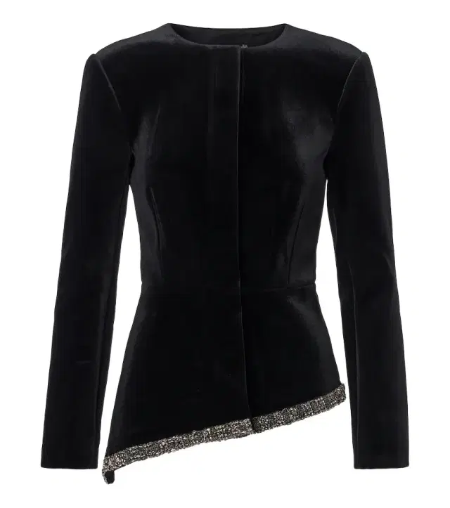 Embellished asymmetric velvet jacket Embellished asymmetric velvet jacket