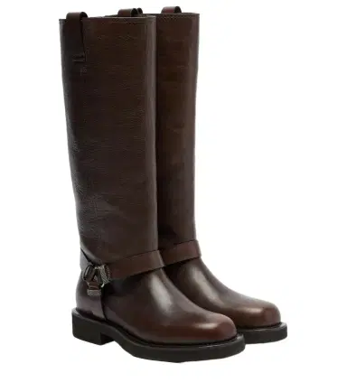 Brunello Cucinelli Monili leather knee-high boots | Thumbnail 1 Brunello Cucinelli Monili leather knee-high boots | Thumbnail 1