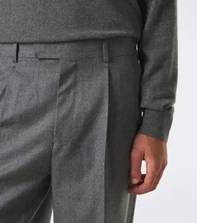 Zegna Wool flannel straight pants | Thumbnail 3 Zegna Wool flannel straight pants | Thumbnail 3