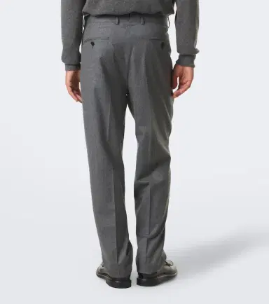 Zegna Wool flannel straight pants | Thumbnail 5 Zegna Wool flannel straight pants | Thumbnail 5
