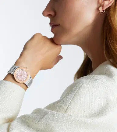 BVLGARI embellished 18kt rose gold and stainless steel watch | Thumbnail 4 BVLGARI embellished 18kt rose gold and stainless steel watch | Thumbnail 4