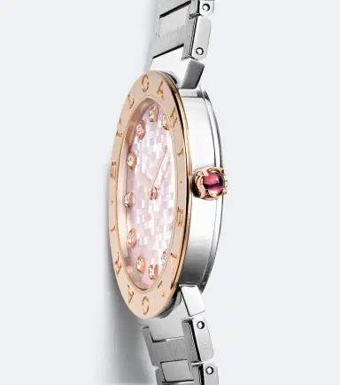 BVLGARI embellished 18kt rose gold and stainless steel watch | Thumbnail 6 BVLGARI embellished 18kt rose gold and stainless steel watch | Thumbnail 6
