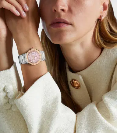 BVLGARI embellished 18kt rose gold and stainless steel watch | Thumbnail 7 BVLGARI embellished 18kt rose gold and stainless steel watch | Thumbnail 7