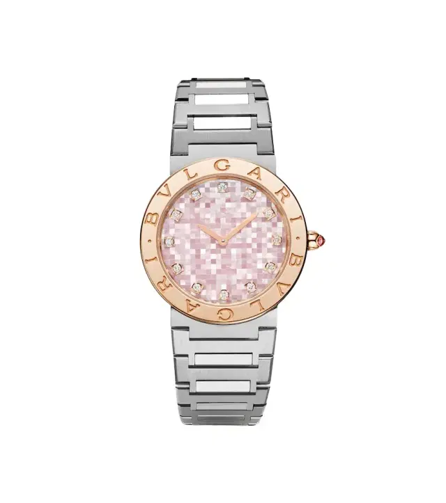 embellished 18kt rose gold and stainless steel watch embellished 18kt rose gold and stainless steel watch