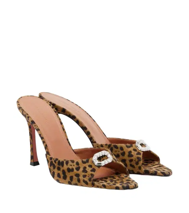 Camelia leopard-print suede mules Camelia leopard-print suede mules