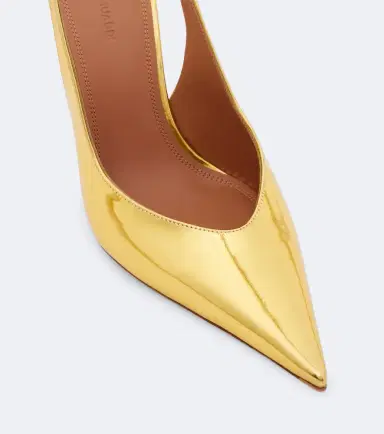Amina Muaddi Anok metallic leather slingback pumps | Thumbnail 3 Amina Muaddi Anok metallic leather slingback pumps | Thumbnail 3