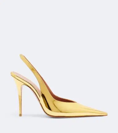 Amina Muaddi Anok metallic leather slingback pumps | Thumbnail 4 Amina Muaddi Anok metallic leather slingback pumps | Thumbnail 4