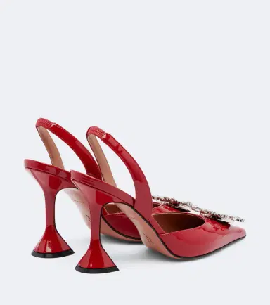 Amina Muaddi Begum embellished leather slingback pumps | Thumbnail 2 Amina Muaddi Begum embellished leather slingback pumps | Thumbnail 2