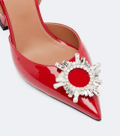 Amina Muaddi Begum embellished leather slingback pumps | Thumbnail 3 Amina Muaddi Begum embellished leather slingback pumps | Thumbnail 3