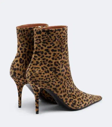 Amina Muaddi Barbara leopard-print suede ankle boots | Thumbnail 2 Amina Muaddi Barbara leopard-print suede ankle boots | Thumbnail 2