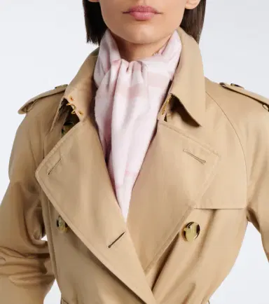 Burberry Check cashmere scarf | Thumbnail 4 Burberry Check cashmere scarf | Thumbnail 4