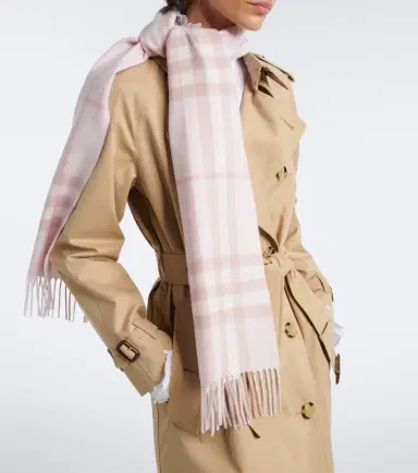 Burberry Check cashmere scarf | Thumbnail 5 Burberry Check cashmere scarf | Thumbnail 5