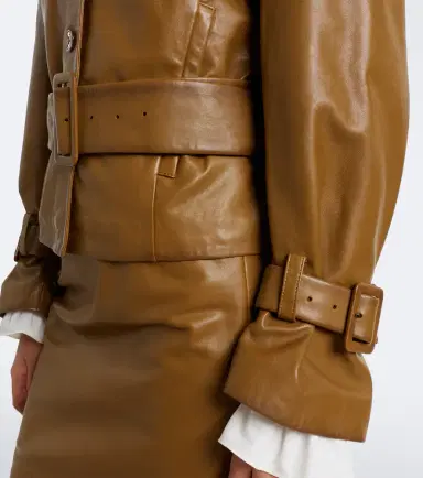 Dorothee Schumacher Sleek Statement Belted leather jacket | Thumbnail 3 Dorothee Schumacher Sleek Statement Belted leather jacket | Thumbnail 3