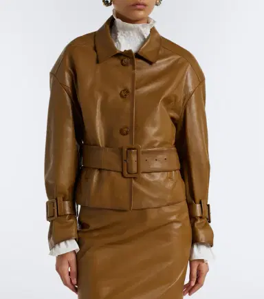 Dorothee Schumacher Sleek Statement Belted leather jacket | Thumbnail 4 Dorothee Schumacher Sleek Statement Belted leather jacket | Thumbnail 4