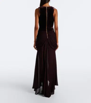 Zimmermann Valiant cutout draped velvet gown | Thumbnail 2 Zimmermann Valiant cutout draped velvet gown | Thumbnail 2