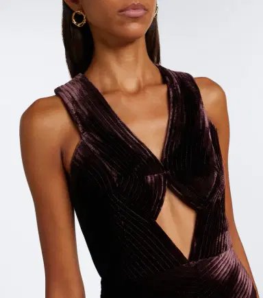 Zimmermann Valiant cutout draped velvet gown | Thumbnail 3 Zimmermann Valiant cutout draped velvet gown | Thumbnail 3