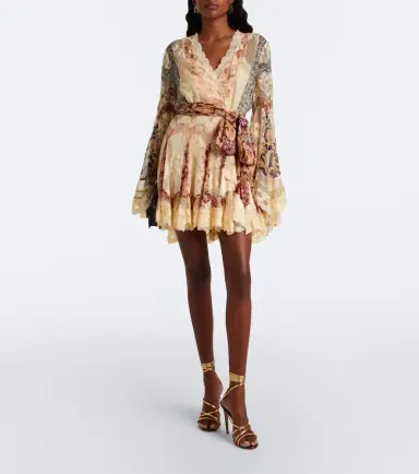 Zimmermann Valiant floral lace-trimmed wrap dress | Thumbnail 2 Zimmermann Valiant floral lace-trimmed wrap dress | Thumbnail 2