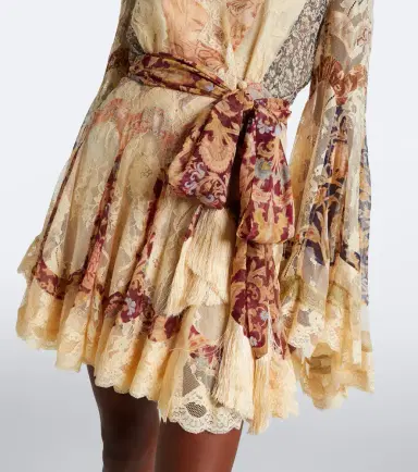 Zimmermann Valiant floral lace-trimmed wrap dress | Thumbnail 3 Zimmermann Valiant floral lace-trimmed wrap dress | Thumbnail 3