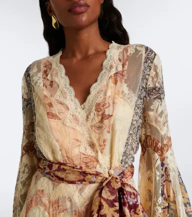 Zimmermann Valiant floral lace-trimmed wrap dress | Thumbnail 5 Zimmermann Valiant floral lace-trimmed wrap dress | Thumbnail 5