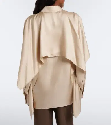 Loewe Caped silk twill shirt | Thumbnail 5 Loewe Caped silk twill shirt | Thumbnail 5