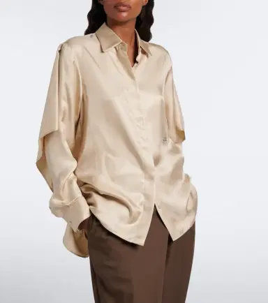 Loewe Caped silk twill shirt | Thumbnail 6 Loewe Caped silk twill shirt | Thumbnail 6