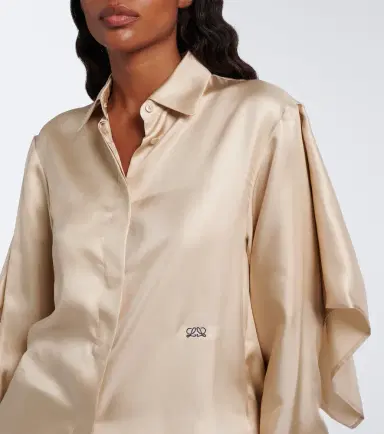 Loewe Caped silk twill shirt | Thumbnail 7 Loewe Caped silk twill shirt | Thumbnail 7