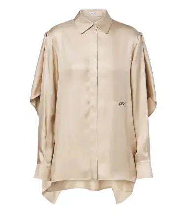 Loewe Caped silk twill shirt | Thumbnail 1 Loewe Caped silk twill shirt | Thumbnail 1