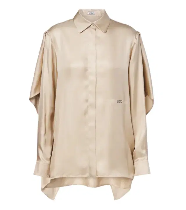Caped silk twill shirt Caped silk twill shirt