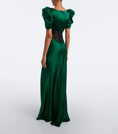 Rodarte Lace-trimmed silk satin gown | Thumbnail 2 Rodarte Lace-trimmed silk satin gown | Thumbnail 2