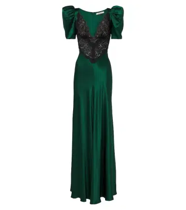 Rodarte Lace-trimmed silk satin gown | Thumbnail 1 Rodarte Lace-trimmed silk satin gown | Thumbnail 1