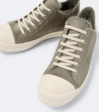 Rick Owens Low Sneaks calf hair sneakers | Thumbnail 3 Rick Owens Low Sneaks calf hair sneakers | Thumbnail 3