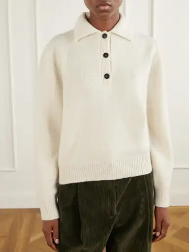 RÓHE Wool And Cashmere-blend Polo Sweater | Thumbnail 3 RÓHE Wool And Cashmere-blend Polo Sweater | Thumbnail 3