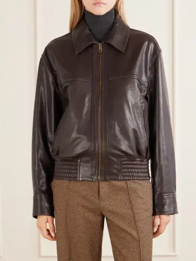 Nili Lotan Aime Leather Bomber Jacket | Thumbnail 3 Nili Lotan Aime Leather Bomber Jacket | Thumbnail 3
