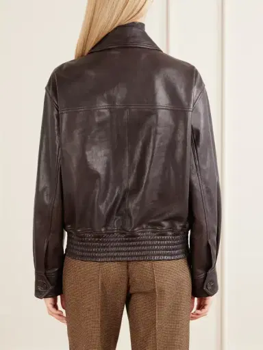 Nili Lotan Aime Leather Bomber Jacket | Thumbnail 4 Nili Lotan Aime Leather Bomber Jacket | Thumbnail 4